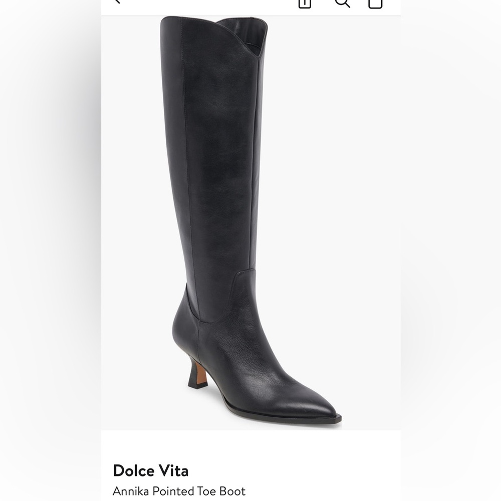 Dolce Vita Black Heeled Knee-High Boots